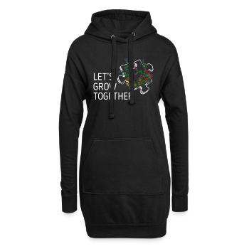 Gemeinsam wachsen spezielle Puzzle-Autismus-Bewusstsein - Hoodie-Kleid - Schwarz - Vorne