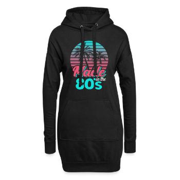 Made In The 80s Retro Karneval 80er Mottoparty - Hoodie-Kleid - Schwarz - Vorne