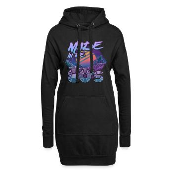 Made In The 80s Retro Karneval 80er Mottoparty - Hoodie-Kleid - Schwarz - Vorne