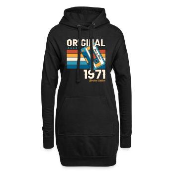 52. Geburtstag Mann Juni Jahrgang 1971 Kassette - Hoodie-Kleid - Schwarz - Vorne