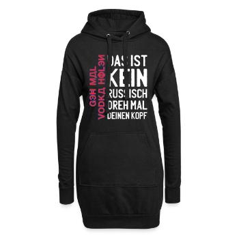 lustige Alkohol Sprüche Geh Mal Vodka Holen - Hoodie-Kleid - Schwarz - Vorne