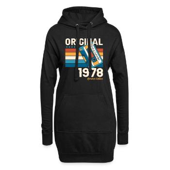 45. Geburtstag September Jahrgang 1978 Kassette - Hoodie-Kleid - Schwarz - Vorne