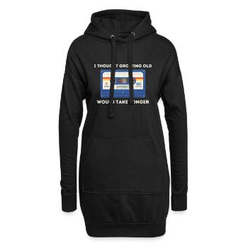 Retro -sarkastisches Alter Spruch - Hoodie-Kleid - Schwarz - Vorne