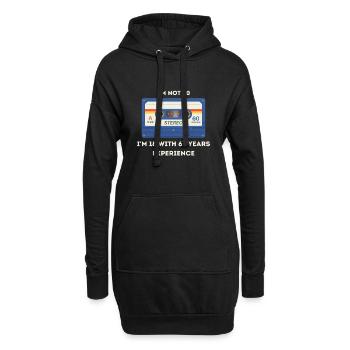 Dicton rétro sarcastique de l’âge - Sweat-shirt à capuche long Femme - noir - Devant