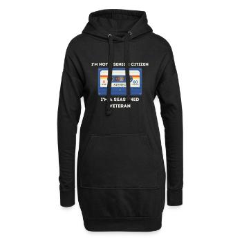 Retro -sarkastisches Alter Spruch - Hoodie-Kleid - Schwarz - Vorne