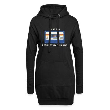 Dicton rétro sarcastique de l’âge - Sweat-shirt à capuche long Femme - noir - Devant