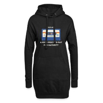 Retro -sarkastisches Alter Spruch - Hoodie-Kleid - Schwarz - Vorne