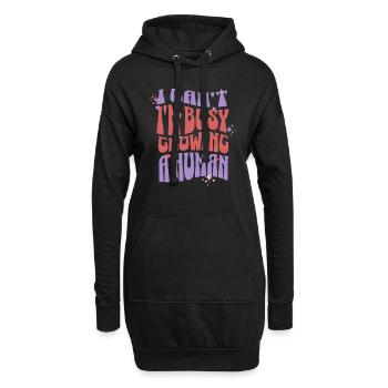 Je n’arrive pas à tomber enceinte Grossesse - Sweat-shirt à capuche long Femme - noir - Devant