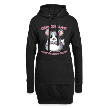Chinchilla disant drôle de cadeau de chinchilla - Sweat-shirt à capuche long Femme - noir - Devant