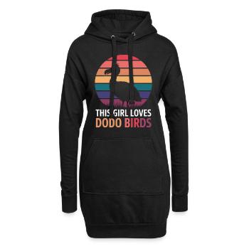 Dodo Dire Dodo Oiseau Fille Drôle Dodo Cadeau - Sweat-shirt à capuche long Femme - noir - Devant