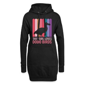 Dodo Dire Dodo Oiseau Fille Drôle Dodo Cadeau - Sweat-shirt à capuche long Femme - noir - Devant
