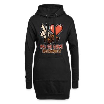 Brownies Spruch Gebäck Lustiges Brownie Geschenk - Hoodie-Kleid - Schwarz - Vorne