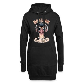 Emu Dire Australie Emus Drôle Cadeau D’émeu - Sweat-shirt à capuche long Femme - noir - Devant