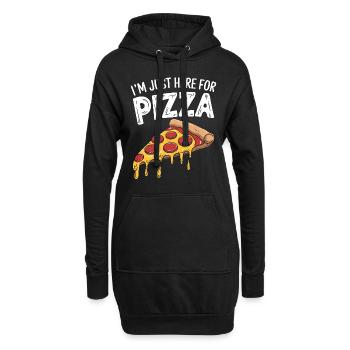 Pizza Spruch Witz Pizzeria Lustiges Pizza Geschenk - Hoodie-Kleid - Schwarz - Vorne