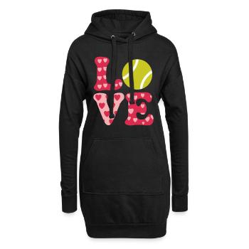 Tennis Spruch Tennisspieler Lustig Tennis Geschenk - Hoodie-Kleid - Schwarz - Vorne