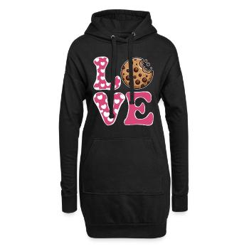 Cookies Disant Biscuits au Chocolat Cadeau de Cookie Drôle - Sweat-shirt à capuche long Femme - noir - Devant