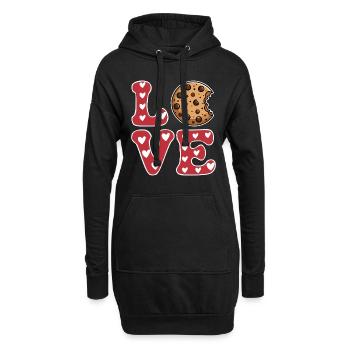 Cookies Disant Biscuits au Chocolat Cadeau de Cookie Drôle - Sweat-shirt à capuche long Femme - noir - Devant