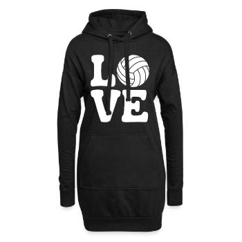 volley-ball dire drôle de cadeau de volley-ball - Sweat-shirt à capuche long Femme - noir - Devant