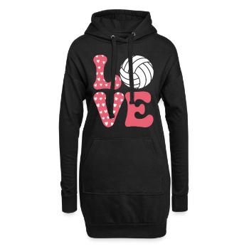 Volleyball Spruch Lustiges Volleyball Geschenk - Hoodie-Kleid - Schwarz - Vorne
