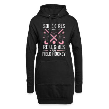 Feldhockey Spruch Sport Lustig Feldhockey Geschenk - Hoodie-Kleid - Schwarz - Vorne