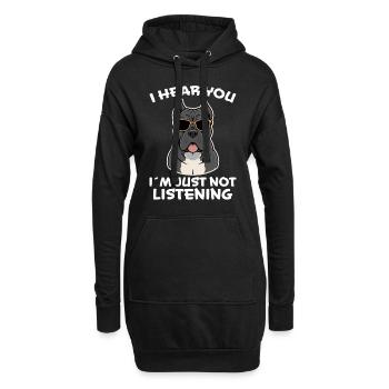 Cane Corso Italiano Cadeau drôle de Cane Corso - Sweat-shirt à capuche long Femme - noir - Devant