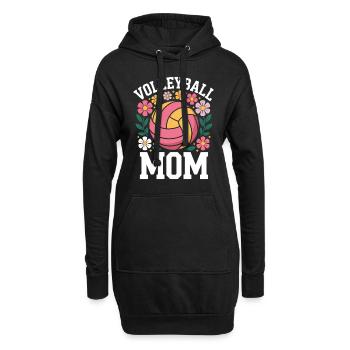 Volleyball Spruch Lustiges Volleyball Geschenk - Hoodie-Kleid - Schwarz - Vorne