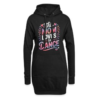 Tanzen Spruch Mama Tanz Lustig Tanzen Geschenk - Hoodie-Kleid - Schwarz - Vorne