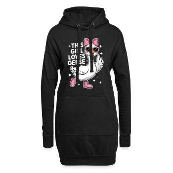 Gans Spruch Mädchen Gänse Lustiges Gans Geschenk - Hoodie-Kleid - Schwarz - Vorne