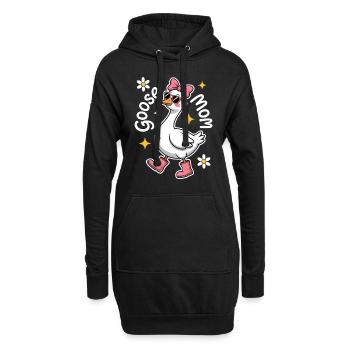 Gans Spruch Mama Gänse Lustiges Gans Geschenk - Hoodie-Kleid - Schwarz - Vorne