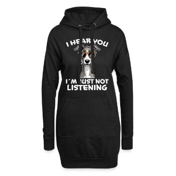 Greyhound Spruch Windhund Witz Greyhound Geschenk - Hoodie-Kleid - Schwarz - Vorne