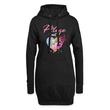 Pflege Mit Herz Pflegekraft Altenpflegerin - Hoodie-Kleid - Schwarz - Vorne