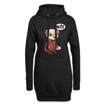 Frettchen Nö Nein - Hoodie-Kleid - Schwarz - Vorne