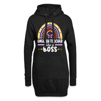Humour Prof d'Anglais Comme Boss Enseignant - Sweat-shirt à capuche long Femme - noir - Devant
