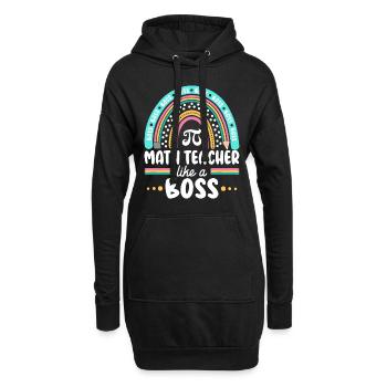 Humour Prof de Maths Comme Boss Des Mathématiques - Sweat-shirt à capuche long Femme - noir - Devant