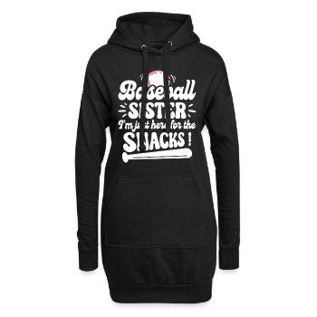 Humour Soeur Supporter Baseball - Sweat-shirt à capuche long Femme - noir - Devant