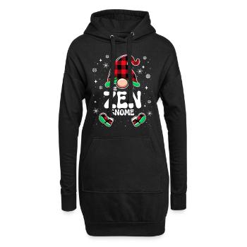 Noël En Famille Gnome Zen - Sweat-shirt à capuche long Femme - noir - Devant