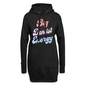 Energische Zahnärztin Zahnärztin - Hoodie-Kleid - Schwarz - Vorne
