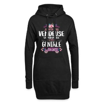 Édition Limitée Vendeuse En Parfumerie Géniale - Sweat-shirt à capuche long Femme - noir - Devant