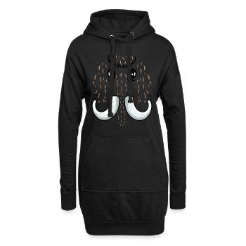 Humor Mammut Wollkostüm Mammut Männer - Hoodie-Kleid - Schwarz - Vorne