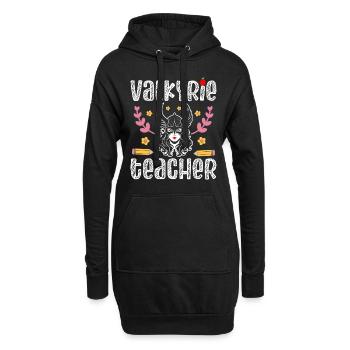 Wikingerin Lehrerin Walküre - Hoodie-Kleid - Schwarz - Vorne
