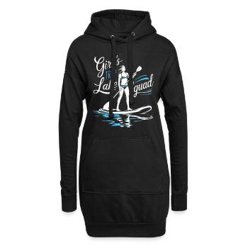 Paddel Mädchen Freunde Urlaub See Frauen - Hoodie-Kleid - Schwarz - Vorne