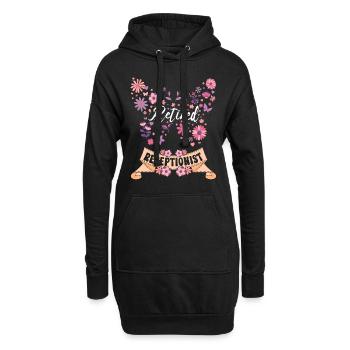 Pensionierte Rezeptionistin im Ruhestand - Hoodie-Kleid - Schwarz - Vorne