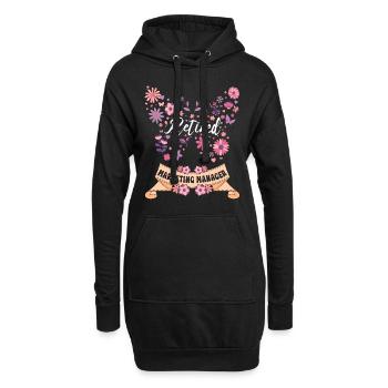 Marketingmanagerin für den Ruhestand im Ruhestand im Ruhestand im Ruhestand - Hoodie-Kleid - Schwarz - Vorne