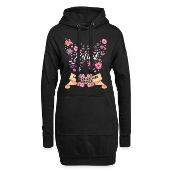 Retraitée Femme Chargée de Communication Retraite - Sweat-shirt à capuche long Femme - noir - Devant