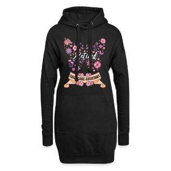 Retraitée Femme Assistante Maternelle Retraite - Sweat-shirt à capuche long Femme - noir - Devant