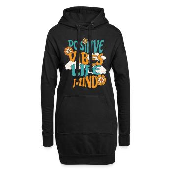 Rétro Slogan Femme Positive - Sweat-shirt à capuche long Femme - noir - Devant