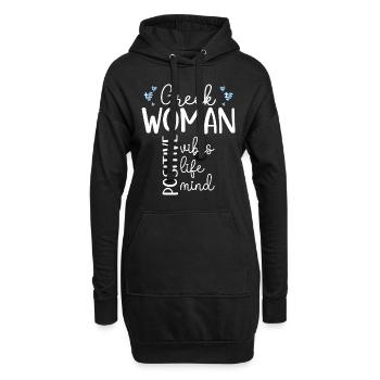 Fille Positive Femme Grecque - Sweat-shirt à capuche long Femme - noir - Devant
