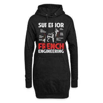 Humor Geschenk Deutscher Schäferhund - Hoodie-Kleid - Schwarz - Vorne