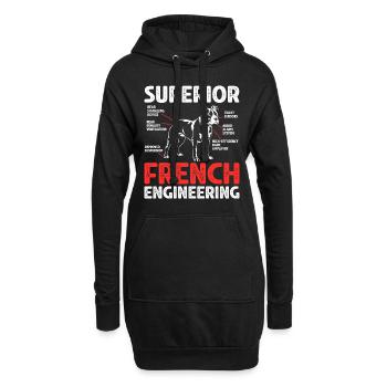 Staffordshire Bullterrier Hunde Geschenk - Hoodie-Kleid - Schwarz - Vorne