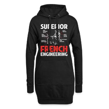 Humour Cadeau Chien Corgi - Sweat-shirt à capuche long Femme - noir - Devant